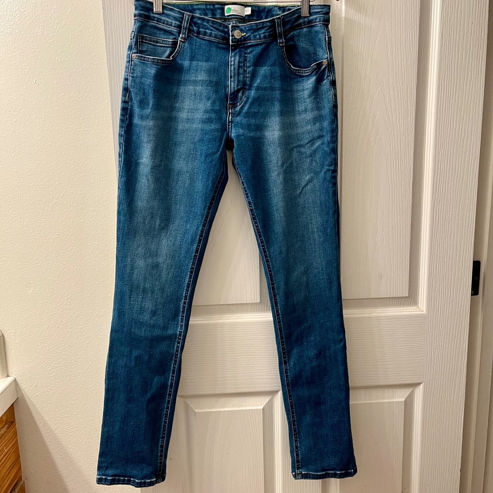 Boden Slim Fit Jeans Kids 16Y R Blue Stretch Adjustable Waist Contrast Stitch